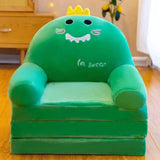 3 LAYER SOFA COMBED KIDS FOLDING SOFA-GREEN CHARACTER