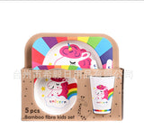 Bamboo 5 Pcs Feeding Set – Unicorn