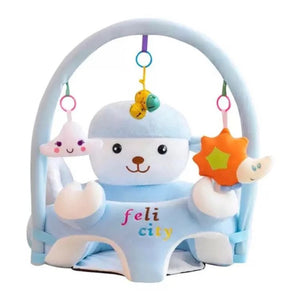 Baby Back Support Seat With Toy Bar-Snowman