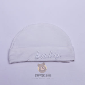 Baby White Cap Round