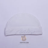 Baby White Cap Round