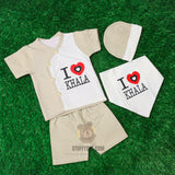 Baby Infant I Love Khala 4 Pcs Suit Set