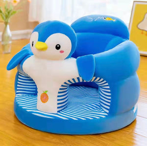 Round Baby Floor Seat -Blue Penguin