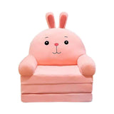 3 LAYER SOFA COMBED KIDS FOLDING SOFA Pink Bunny