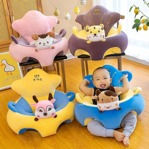 Learn to Sit with Back Support Baby Character Floor Seat with Side Handles